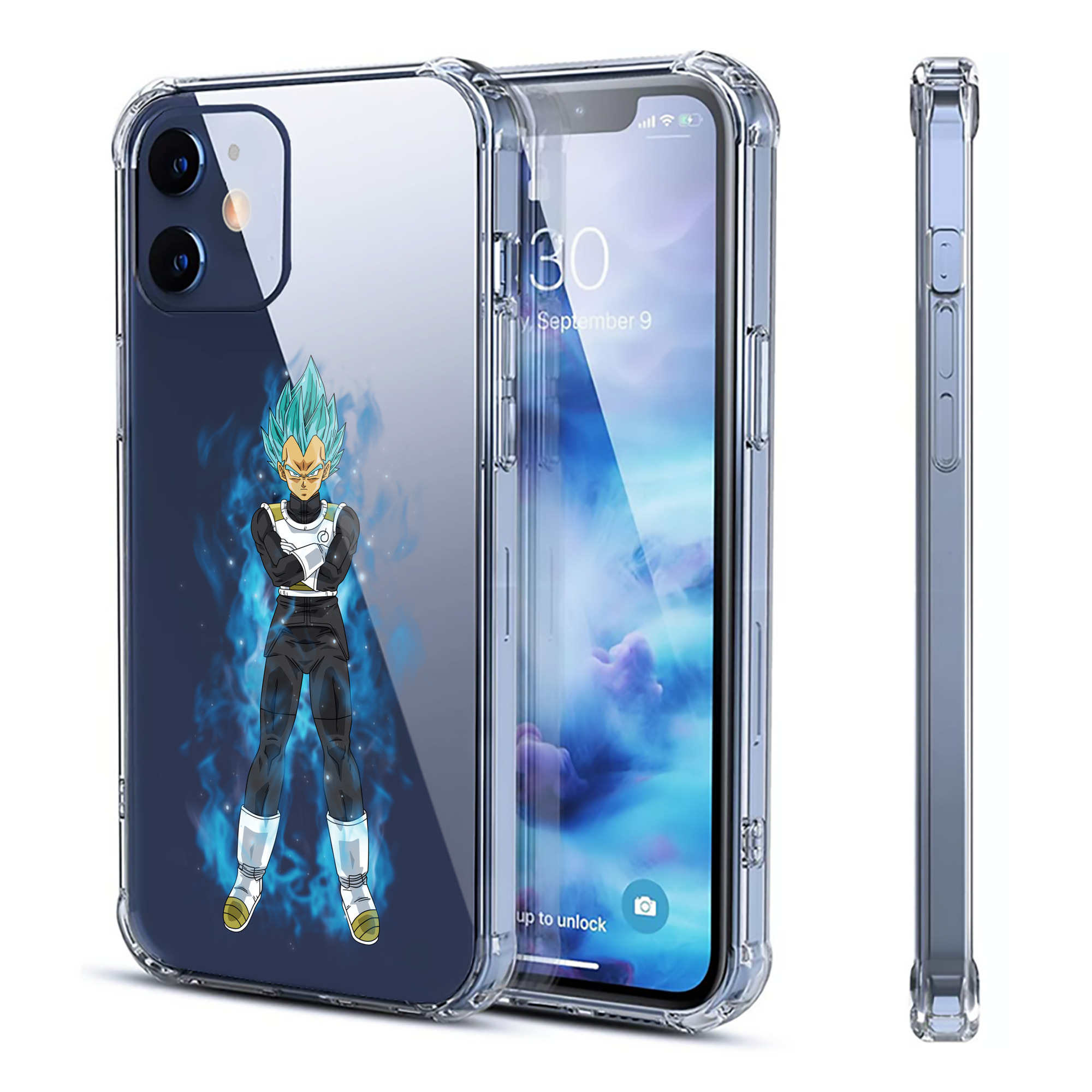 （画像用） ドラゴンボール ベジータ四世（Bejīta Yonsei）DRAGON BALL Vegeta IV 【iPhone 12シリーズ対応】透明スマホケース（クリアソフトケース）